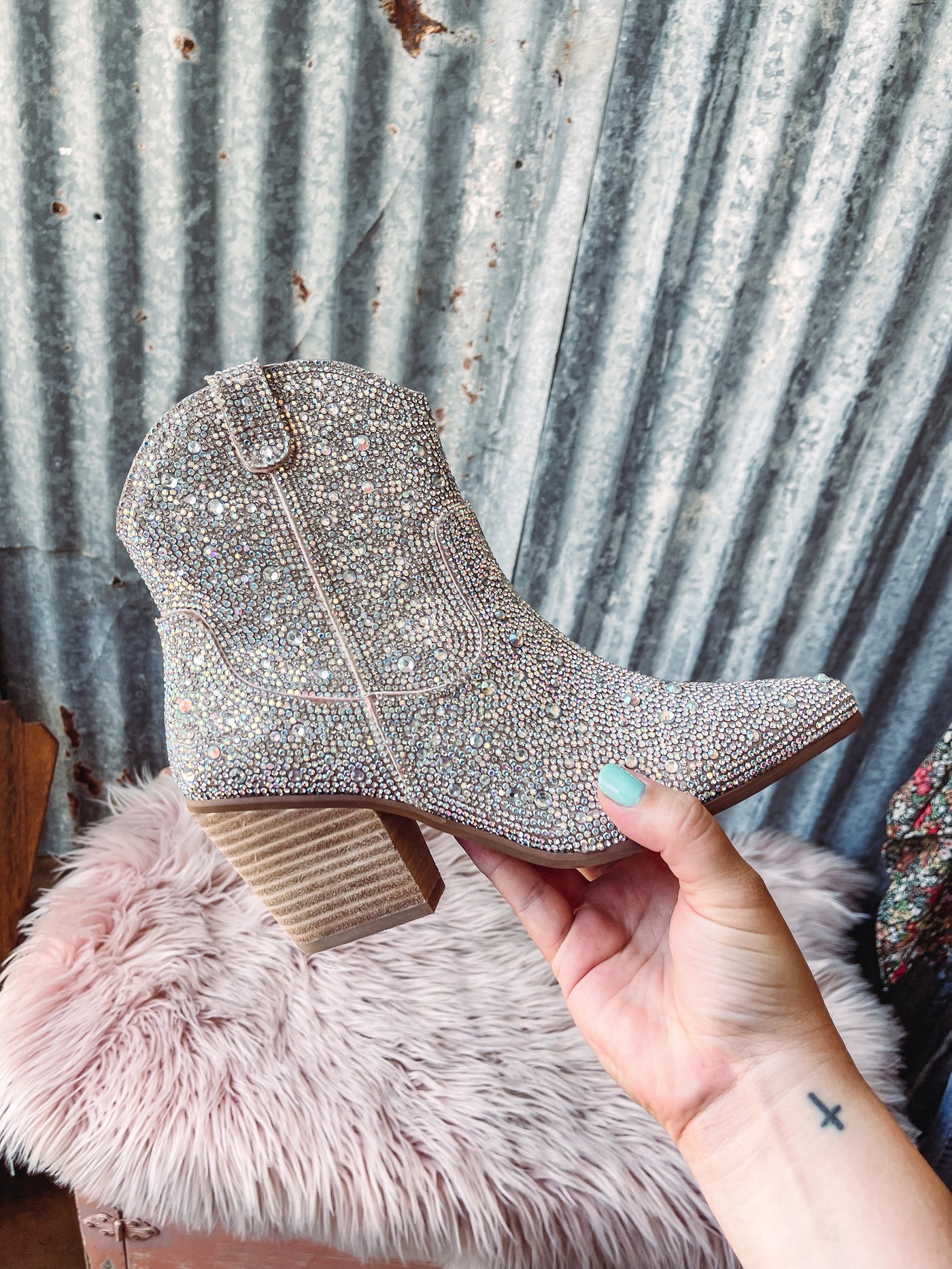 Harlow Rhinestone Booties - Size 6 left-301 BOOTS-Matisse-Adelyn Elaine's Boutique, Women's Clothing Boutique in Gilmer, TX