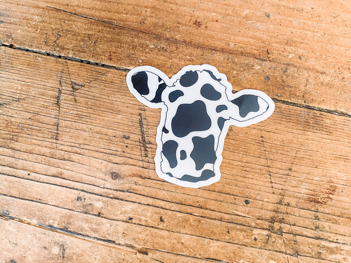 Cow Print Head - Sticker
