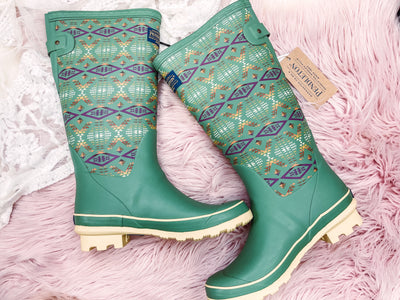 Diamond River Tall - Pendleton Rain Boots - Size 10 left