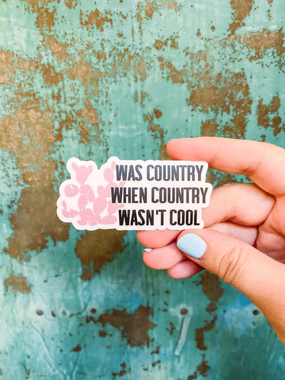 Country Wasn't Cool - Sticker